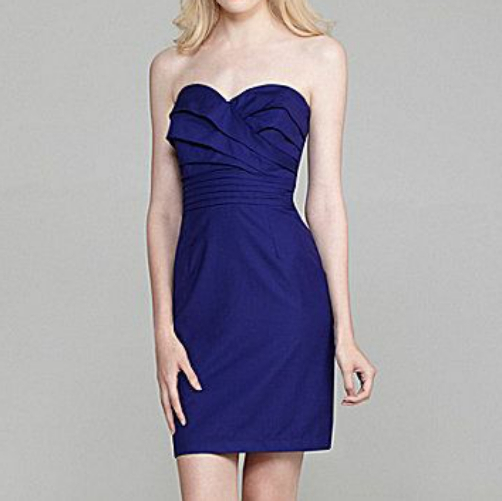 NWT Aryn K. Purple Strapless Cocktail Dress, Medium